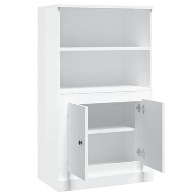 vidaXL Highboard High Gloss White 60x35.5x103.5 cm Engineered Wood