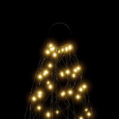 vidaXL Christmas Tree on Flagpole Warm White 1400 LEDs 500 cm