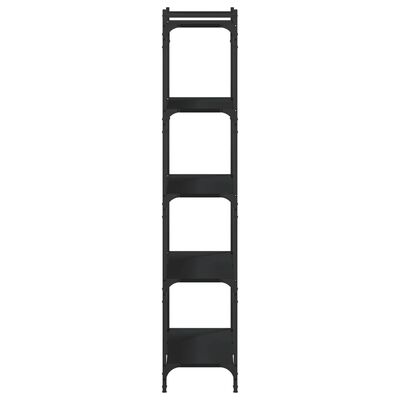 vidaXL Bookcase 5-Tier Black 80x30x154 cm Engineered Wood