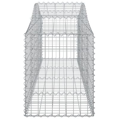 vidaXL Arched Gabion Baskets 7 pcs 200x50x60/80 cm Galvanised Iron