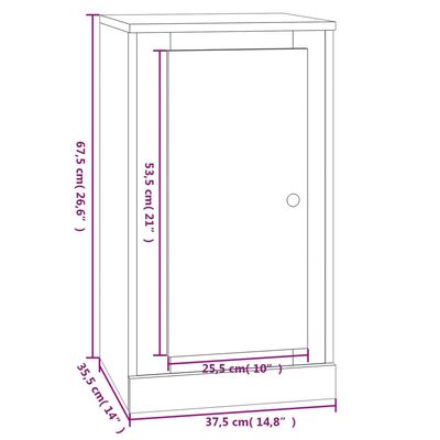 vidaXL Sideboards 2 pcs White 37.5x35.5x67.5 cm Engineered Wood