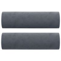 vidaXL Throw Pillows 2 pcs Dark Grey Ø15x50 cm Velvet