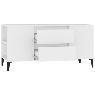 vidaXL TV Cabinet White 102x44.5x50 cm Engineered Wood