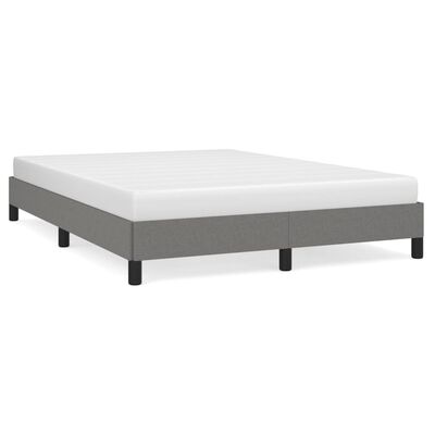 vidaXL Bed Frame Dark Grey 153x203 cm Queen Size Fabric