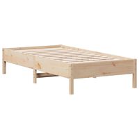 vidaXL Bed Frame 90x190 cm Single Solid Wood Pine