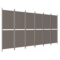 vidaXL 6-Panel Room Divider Anthracite 300x180 cm Fabric