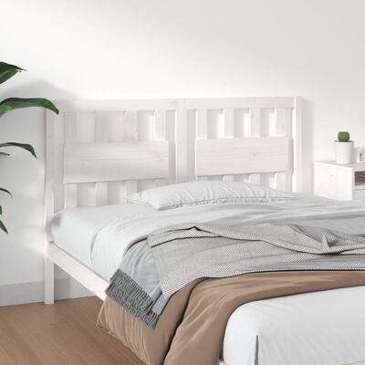 vidaXL Bed Headboard White 140.5x4x100 cm Solid Wood Pine