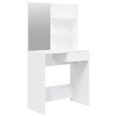 vidaXL Dressing Table with Mirror White 74.5x40x141 cm