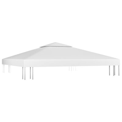 vidaXL 2-Tier Gazebo Top Cover 310 g/m² 3x3 m White