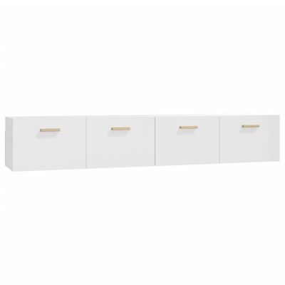 vidaXL Wall Cabinets 2 pcs High Gloss White 100x36.5x35 cm Engineered Wood