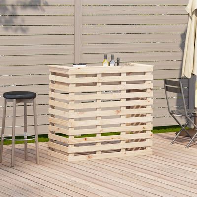 vidaXL Outdoor Bar Table 113.5x50x103 cm Solid Wood Pine