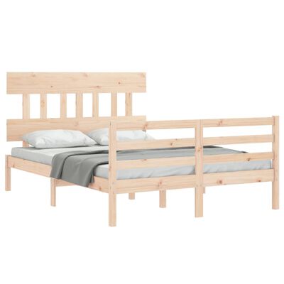 vidaXL Bed Frame without Mattress Double Solid Wood