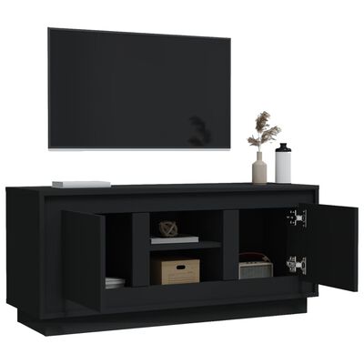 vidaXL TV Cabinet Black 102x35x45 cm Engineered Wood