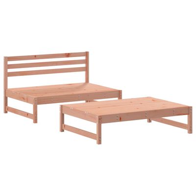 vidaXL 2 Piece Garden Lounge Set with Cushions Solid Wood Douglas