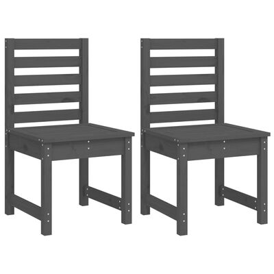 vidaXL 4 Piece Garden Dining Set Grey Solid Wood Pine