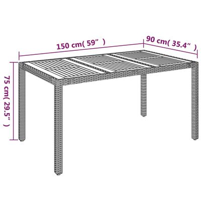 vidaXL 5 Piece Garden Dining Set with Cushions Grey Poly Rattan