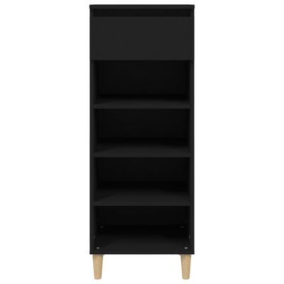 vidaXL Shoe Cabinet Black 40x36x105 cm Engineered Wood