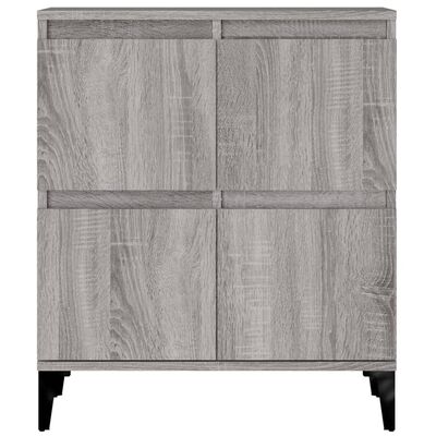 vidaXL Sideboards 2 pcs Grey Sonoma 60x35x70 cm Engineered Wood