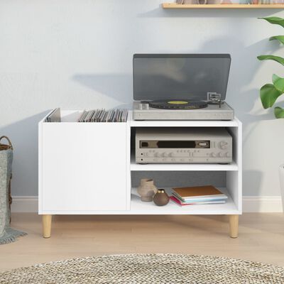 vidaXL Record Cabinet White 84.5x38x48 cm Engineered Wood