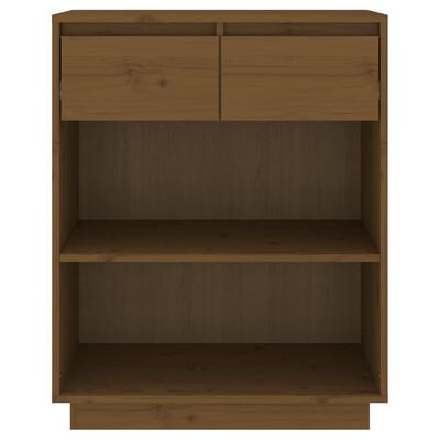 vidaXL Console Cabinet Honey Brown 60x34x75 cm Solid Wood Pine