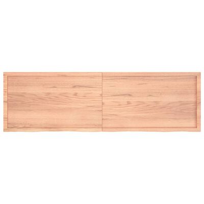 vidaXL Bathroom Countertop Light Brown 200x60x(2-4)cm Treated Solid Wood