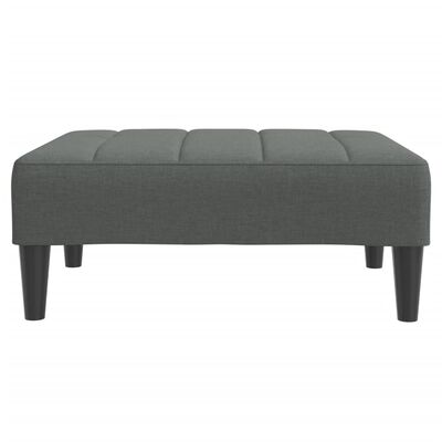 vidaXL 2-Seater Sofa Bed with Footstool Dark Grey Fabric