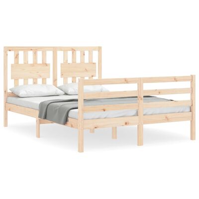 vidaXL Bed Frame without Mattress Double Solid Wood