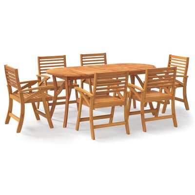 vidaXL 7 Piece Garden Dining Set Solid Wood Acacia