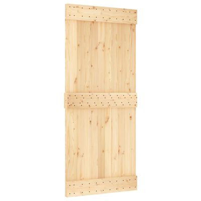 vidaXL Sliding Door with Hardware Set 90x210 cm Solid Wood Pine