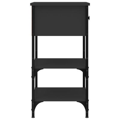 vidaXL Bedside Cabinets 2 pcs Black 34x36x70 cm Engineered Wood