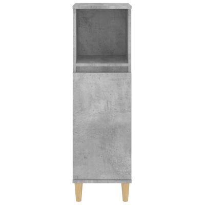 vidaXL Bathroom Cabinet Concrete Grey 30x30x100 cm Engineered Wood