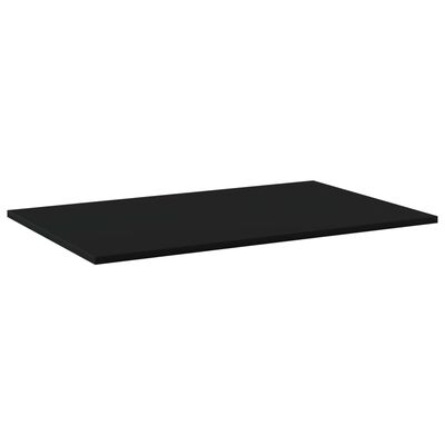 vidaXL Bookshelf Boards 4 pcs Black 80x50x1.5 cm Engineered Wood