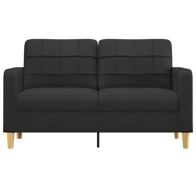 vidaXL 2-Seater Sofa Black 140 cm Fabric