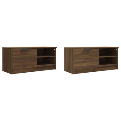 vidaXL TV Cabinets 2 pcs Brown Oak 80x35x36.5 cm Engineered Wood