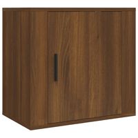 vidaXL Wall-mounted Bedside Cabinet Brown Oak 50x30x47 cm