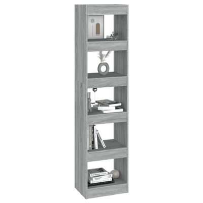 vidaXL Book Cabinet/Room Divider Grey Sonoma 40x30x166 cm