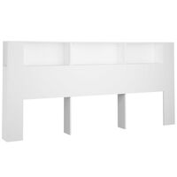 vidaXL Headboard Cabinet White 220x18.5x104.5 cm