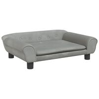 vidaXL Dog Bed Light Grey 70x48x22 cm Velvet