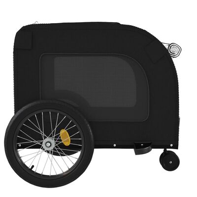 vidaXL Pet Bike Trailer Black Oxford Fabric and Iron