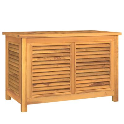 vidaXL Garden Storage Box with Bag 90x50x58 cm Solid Wood Teak