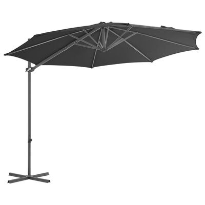 vidaXL Cantilever Garden Parasol with Steel Pole Anthracite 300 cm