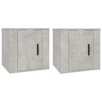 vidaXL Wall Mounted TV Cabinets 2 pcs Concrete Grey 40x34.5x40 cm