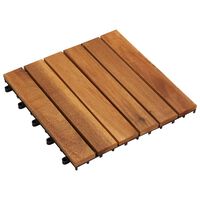 vidaXL 10 pcs Acacia Decking Tiles 30 x 30 cm Vertical Pattern