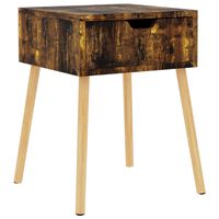 vidaXL Bedside Cabinet Smoked Oak 40x40x56 cm Engineered Wood