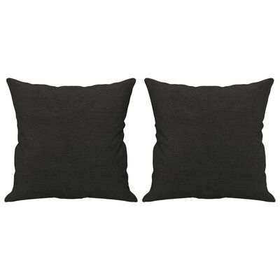 vidaXL 3 Piece Sofa Set with Pillows Black Fabric