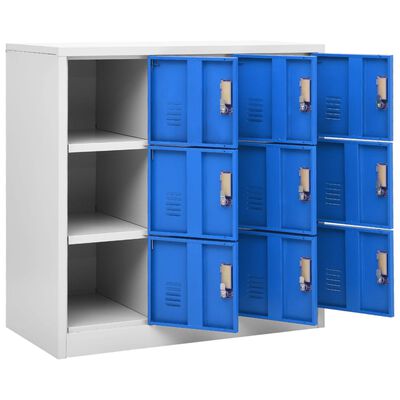 vidaXL Locker Cabinets 5 pcs Light Grey and Blue 90x45x92.5 cm Steel