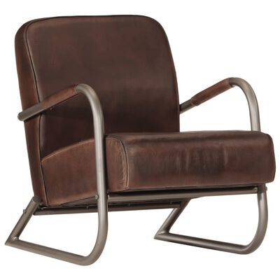 vidaXL Sofa Chair Brown Real Leather