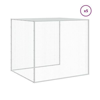 vidaXL Chicken Cage with Roof Anthracite 603x98x90 cm Galvanised Steel