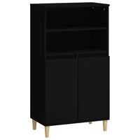 vidaXL Highboard Black 60x36x110 cm Engineered Wood