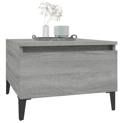 vidaXL Side Table Grey Sonoma 50x46x35 cm Engineered Wood